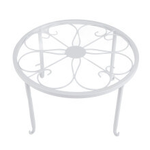 Iron Plant Stand Single Layer Low Design for Living Room Balcony, Modern Metal Flower Pot Holder