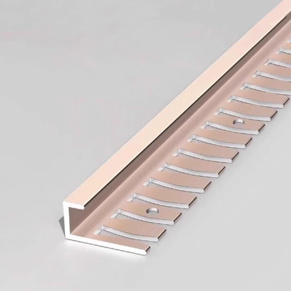 Rose Gold Floor Transition Strip 2.7M Aluminum Threshold Trim For Doorways, Nodrill Smooth Safety Transition 9330225458043