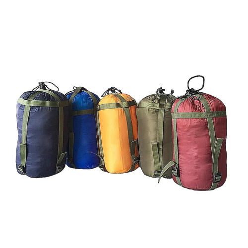 Lightweight Sleeping Bag Compression Sack Waterproof Nylon Camping Storage Bag Dark Blue 2