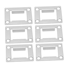 6 Pack Stainless Steel Door Strike Plate for Deadbolt Installation, Enhanced Security and Frame Reinforcement