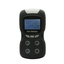 Portable Multi Gas Detector with LCD Display, Rechargeable Alarm Analyzer for Industrial Monitoring