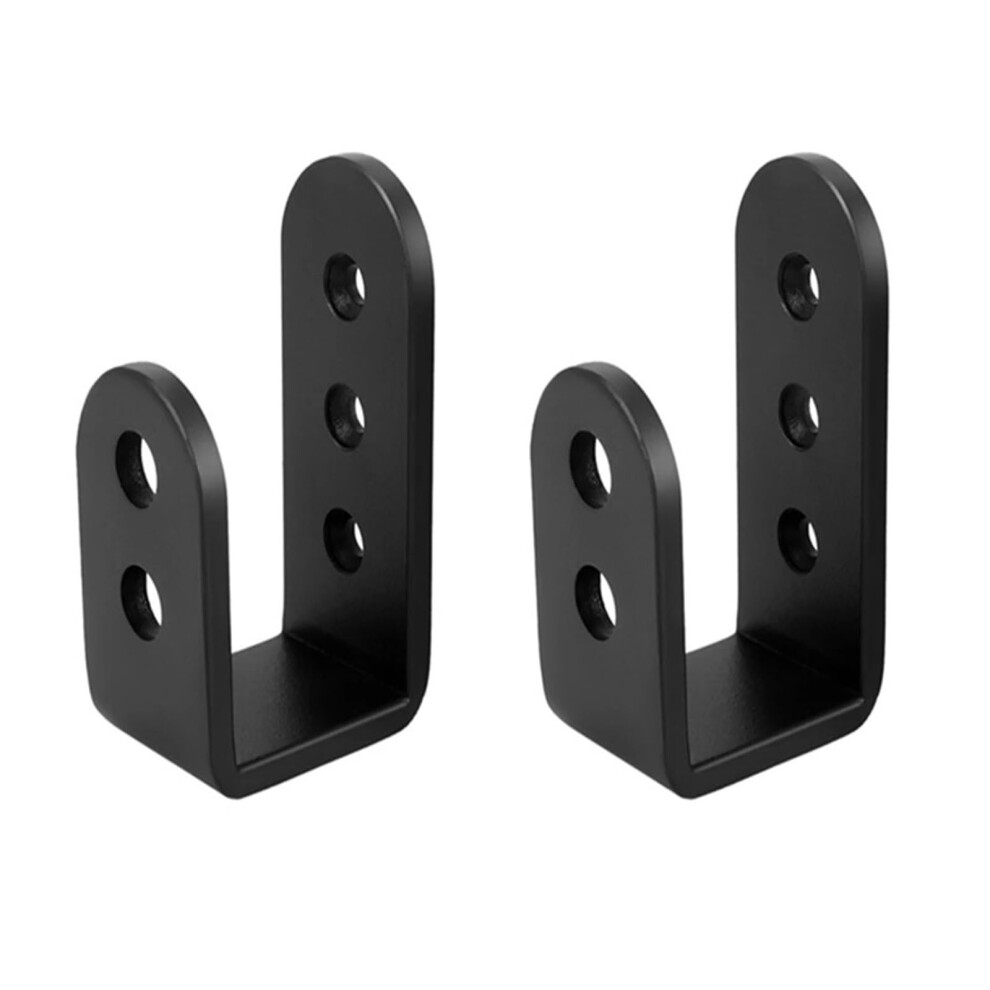 2 Pack Door Barricade U Brackets For 2X4 Boards, Black Heavy Duty Garage Door Reinforcement For Home Security 9073542126706