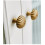 Solid Brass Cabinet Knobs and Gold Drawer Pulls 2 Pack, Satin Golden Finish, Easy SingleHole Install, 32mm Bronze 3