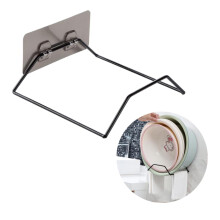 Wrought Iron Bathroom Organizer Set, Adhesive Shower Caddy with Drill Mount, Elegant Black Finish