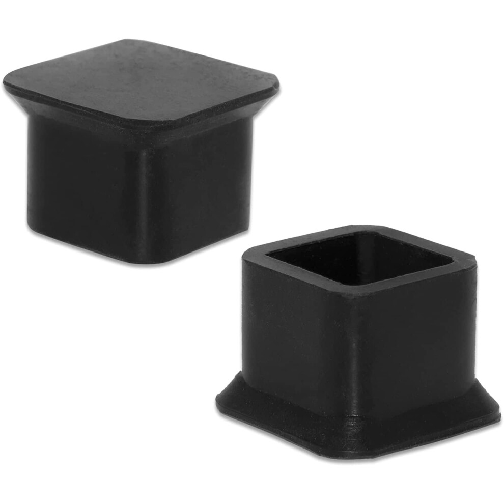 Black Rubber Chair Leg Caps 20X20mm Furniture Leg Protectors With Scratchresistant Noisereducing Fit 9330225458449