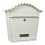 Rust Proof Wall Mount Locking Mailbox, Large Galvanized Steel Outdoor Post Box with Viewing Window, White 1