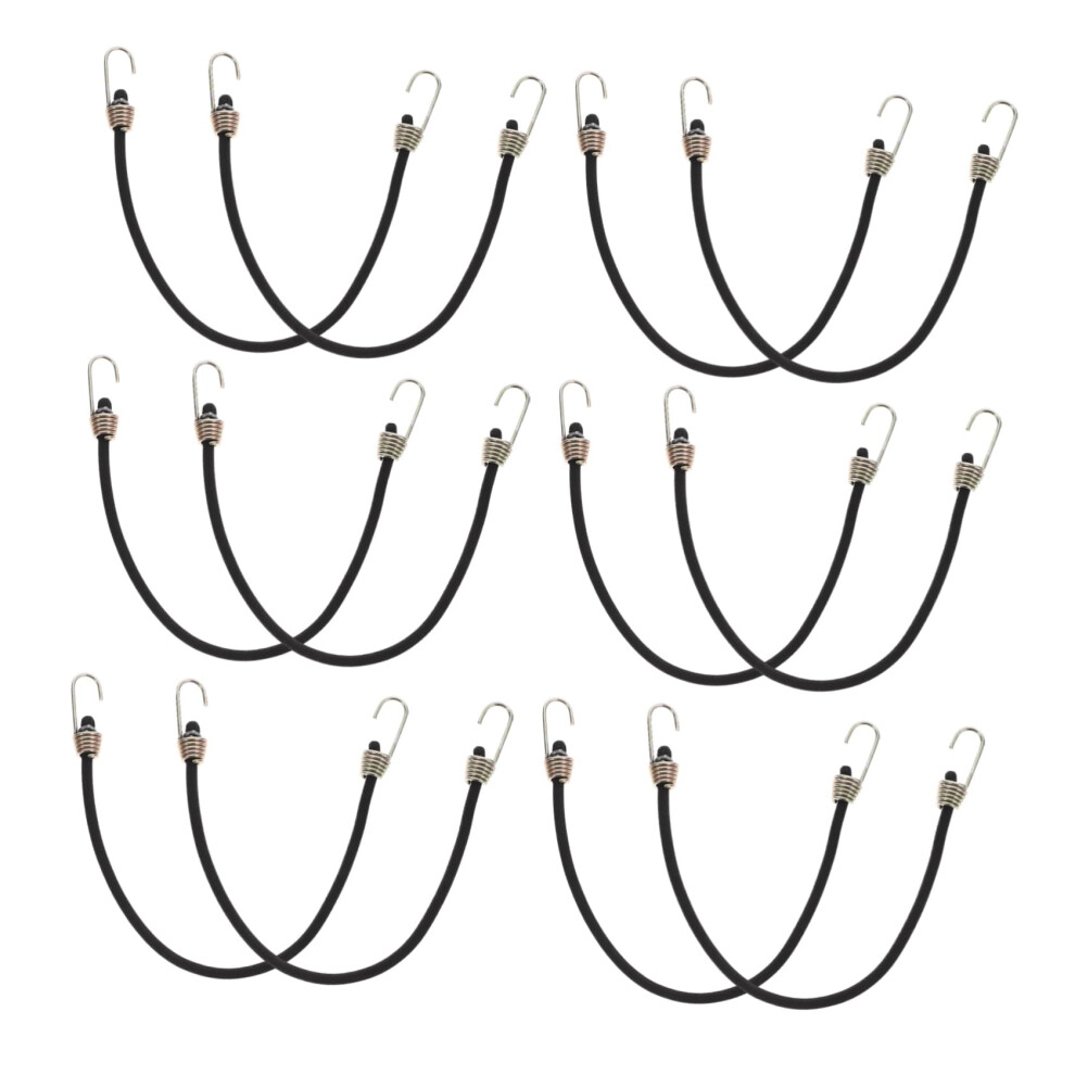 15Pcs Bungee Cords With Secure Carabiner Hooks Durable Elastic Luggage Straps For Travel And Camping 9330225458616