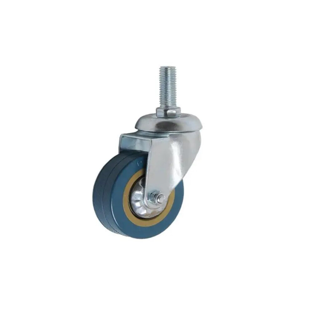 Blue 4 Inch M10 M12 Pvc Swivel Caster Wheels Heavy Duty Industrial Casters Smooth Rolling Mobility