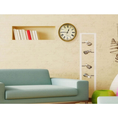 Hidden Wall Clock Safe with ThreeShelf Hidden Storage, Silent Quartz Analog Timekeeping, Copper 2
