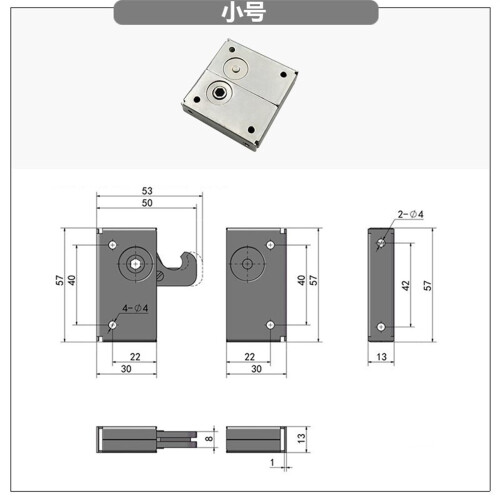 Electric Bolt Mortise Door Lock Secure Hook Bolt Rolled Steel Drop Limit Design for Access Control 1