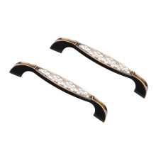 Vintage Ceramic Cabinet Handles and Zinc Alloy Drawer Pulls 128mm for Wardrobe Cupboard 2 Pack