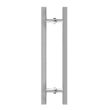 Stainless Steel 304 Square Glass Shower Door Handle Silver Rust‑Resistant Modern Pull for Bathroom
