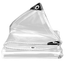 Heavy Duty Clear Tarp 8.5x10 ft Waterproof Transparent PVC Tarpaulin with Grommets for Greenhouse and Outdoor Allweather Protection