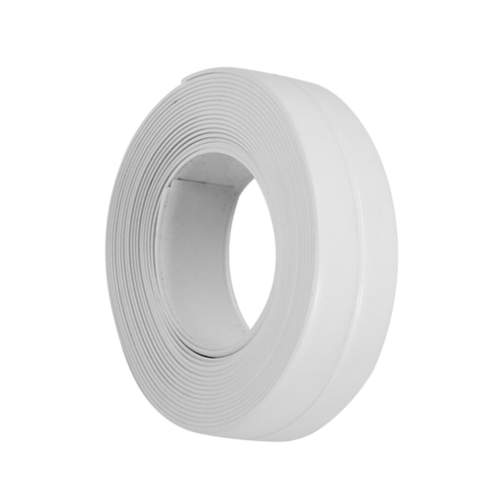 Waterproof Self Adhesive Caulk Tape 22Mm X 3.2M, Flexible Pvc Sealing Strip For Bathroom, Kitchen, Bathtub And Sink 9351714838603
