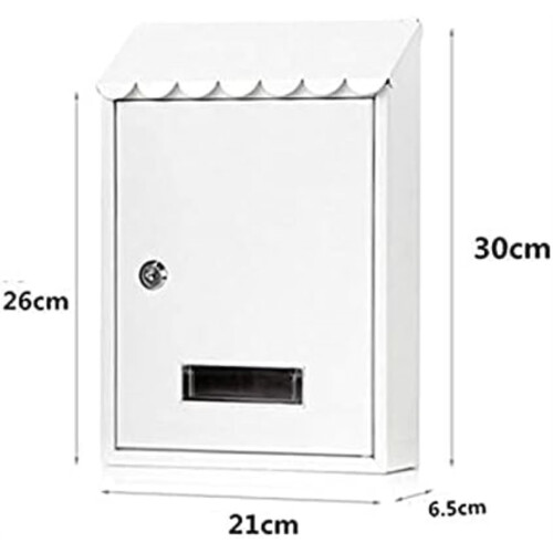 Small Bronze Wall Mounted Mailbox with Secure Bottom Lock, Durable Steel and Large Mail Capacity 1