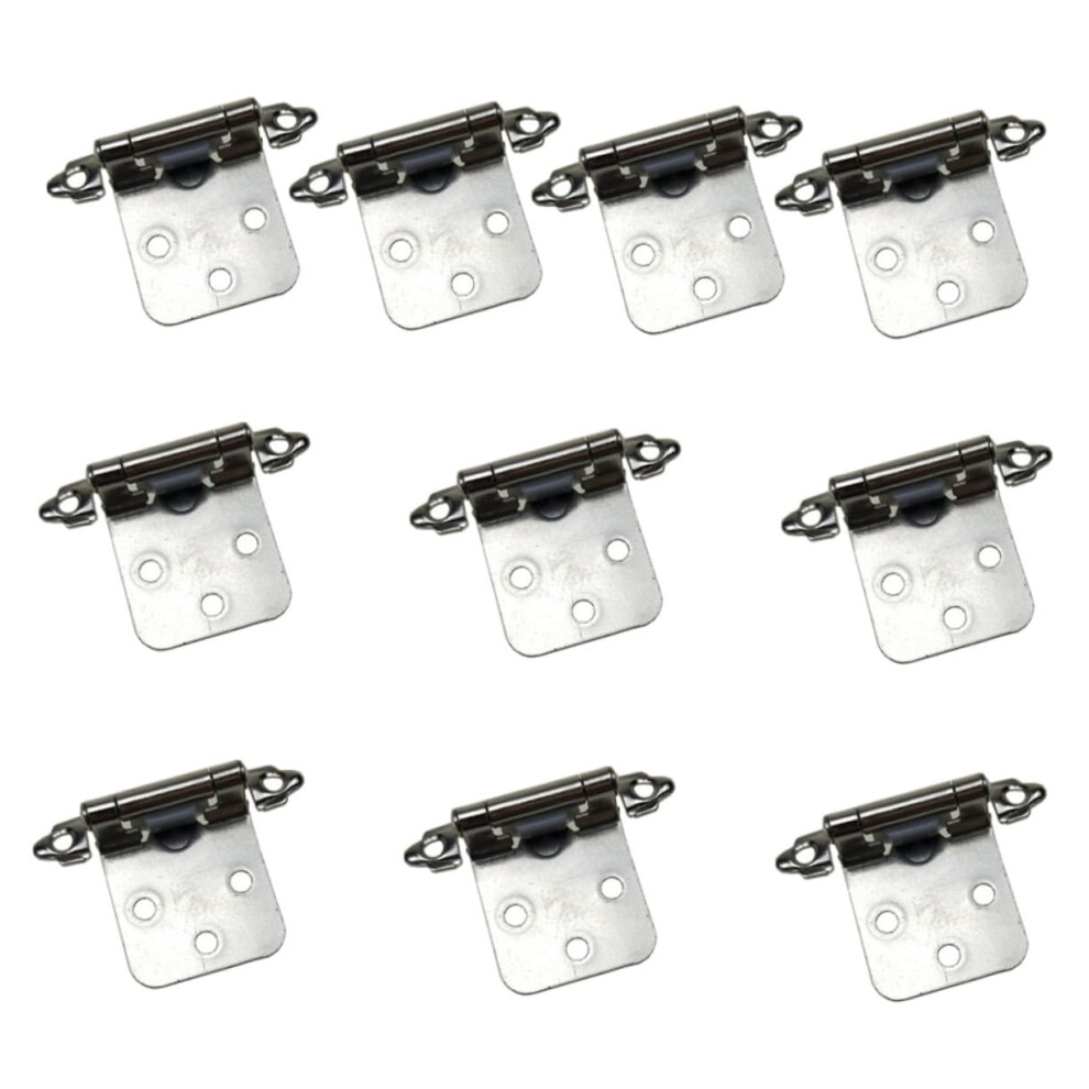 10Pcs White Self Closing Cabinet Hinges Spring Loaded Concealed Style With Mounting Screws 9073542127468
