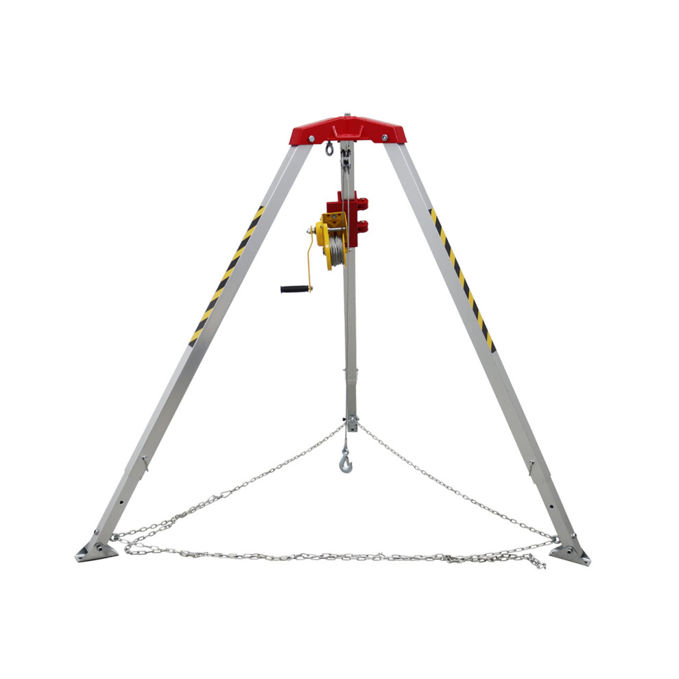 Confined Space Tripod Kit With Manual Winch, Aluminum Alloy Rescue Tripod With Selflocking Device 9771547977759