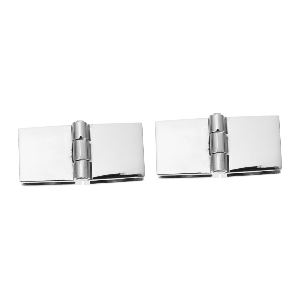 2Pcs Zinc Alloy Glass Door Hinge Clamp For Cabinet And Wine Cabinet, Nodrill Installation, Corrosionresistant 9351714604680