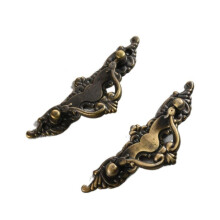4PCS Antique Bronze Drawer Pulls Ring Design, Vintage Cabinet Handles Zinc Alloy with Screws