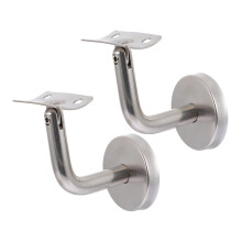 2pcs Stainless Steel Handrail Brackets Easy Installation Durable Concealed Mount for Stairs Home Office