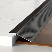 Adjustable Aluminum Door Threshold Strip 35.43in Black – Smooth Floor Transition and Edge Protection