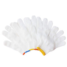 5 Pairs Heavy Duty Cotton Work Gloves White String Knit Gloves for Women with Ambidextrous Fit and Enhanced Grip