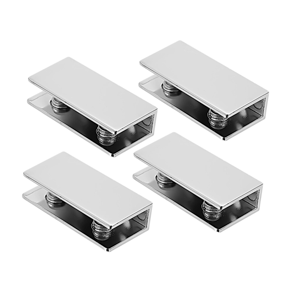 4Pcs Glass Clamps For Thick Glass Shelves, Heavy Duty Shelf Bracket Holders, Easy Screw Installation 9073542127826