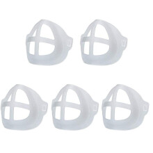 Silicone Mask Bracket 5pcs Reusable 3D Face Mask Support Frame for Comfortable Breathing and Makeup Protection