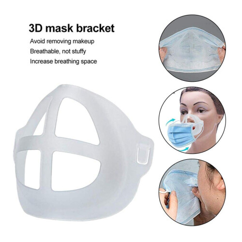Silicone Mask Bracket 5pcs Reusable 3D Face Mask Support Frame for Comfortable Breathing and Makeup Protection 1