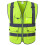 Class 2 Safety Vest  Visibility Reflective Work Vest with 8 Pockets Zipper Front Yellow Large 1