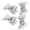 8pcs Stainless Steel Butterfly Latch Heavy Duty Toggle Latch for Flight Case Box Spring Loaded Lock 4