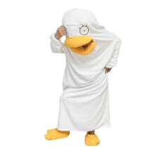 (S) Duck Onesie Pajamas Blanket Elizabeths Duck Cosplay Costume Jumpsuits Winter Flannel Halloween Adult Cartoon Hooded Pajamas