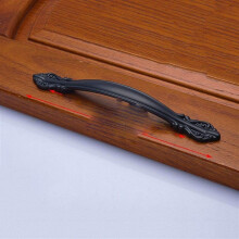 Black Zinc Alloy Cabinet Handles 128mm, Modern Drawer Pulls for Kitchen Cupboard, Fade‑Resistant and Durable