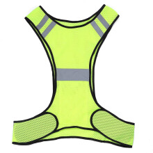 Reflective Running Vest Visibility Safety Gear Adjustable Breathable Elastic Fit for Men and Women Yellow