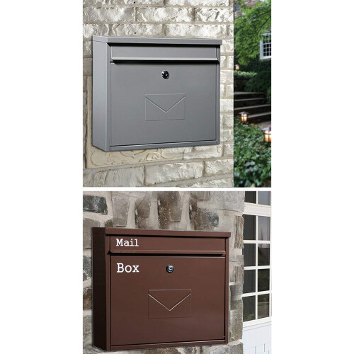 Weatherproof Wall Mounted Mailbox with Secure Locking System, RustResistant Outdoor Post Box for Home 1