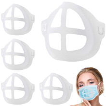 5Pcs 3D Mask Bracket Silicone Support Frame for Comfortable Breathing and Lipstick Protection