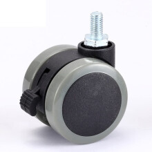 4PCS 2 Inch Heavy Duty Caster Wheels with Brake, 360 Swivel Rubber Casters for Furniture Smooth Rolling