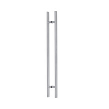 60 Inch Rectangle H Modern Entry Door Pull Handle, Satin Brushed Stainless Steel, BacktoBack Mount