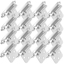 16pcs Soft Close Cabinet Hinges Brushed Nickel Finish for Kitchen Cabinets and Closets