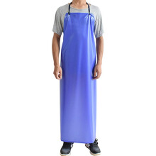 Waterproof PVC and Oil Resistant Rubber Apron Blue Adjustable Heavy Duty Work Apron for Kitchen and Industrial Use