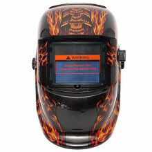 Skull Design Auto Darkening Welding Helmet for MIG TIG ARC, Solar Powered, Dual Mode, UV IR Protection