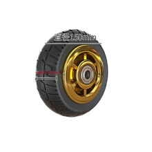 6 Inch Heavy Duty GoldPlated Ball Caster Wheel for Industrial Trolley, Silent 360 Smooth Movement