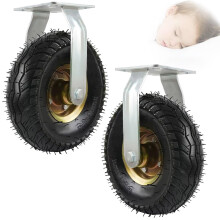 Heavy Duty Industrial Casters 6/8/10in Pneumatic Swivel Wheels Shock Absorbing Air Filled Tires for Carts and Equipment