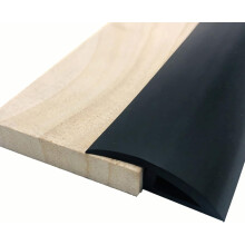 Self Adhesive Skirting Board Trim Black PVC Floor Edge Strip 1 Meter for Carpet to Tile Threshold