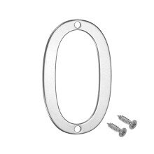 2 Inch Silver House Number 0, RustResistant Stainless Steel Door Number for Mailbox, Garden, Hotel