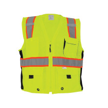 Safety Vest Visibility Reflective Mesh with 6 Pockets Breathable Lightweight Work Vest 5XL