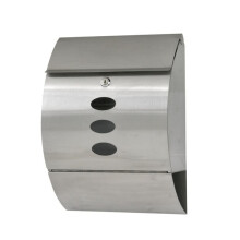 Modern Stainless Steel Wall Mounted Mailbox for Home Outdoor, Compact Silver Lockable Design