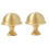 2Pcs Solid Brass Mushroom Drawer Knobs Gold Cabinet Pulls Single Hole Durable Metallic Shine 1