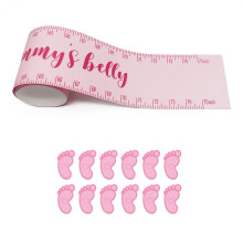 Baby Shower Belly Measuring Tape Game Set, Gender Neutral How Big Is Mommy's Belly ReadytoUse Kit