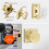 Brushed Gold Door Knobs 2 Pack, Keyless Interior Knobs for Bedroom and Bathroom, Heavy Duty Zinc Alloy 3